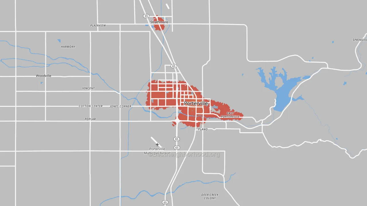 Transit Grade map of 93257, CA