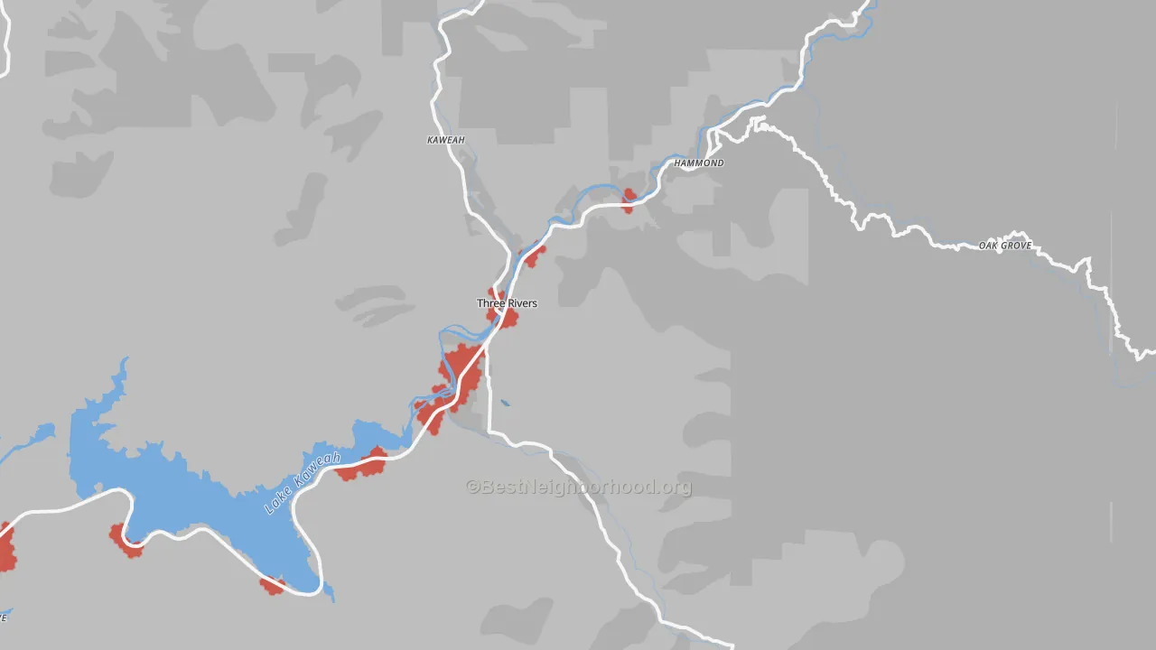 Transit Grade map of 93271, CA