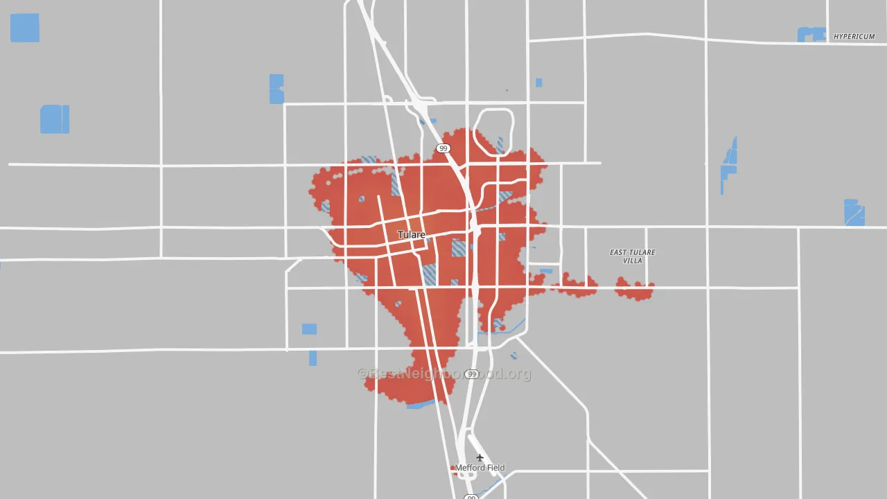 Transit Grade map of 93274, CA