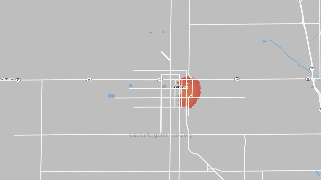 Transit Grade map of 93280, CA