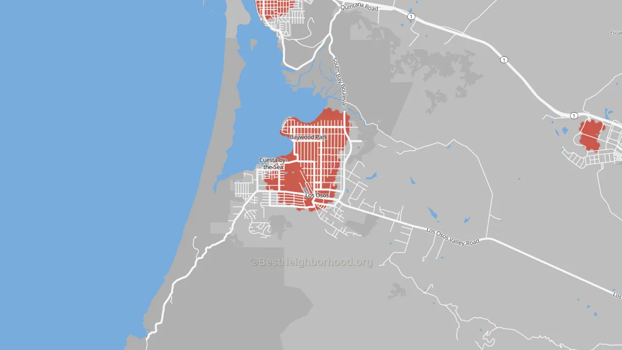 Transit Grade map of 93402, CA
