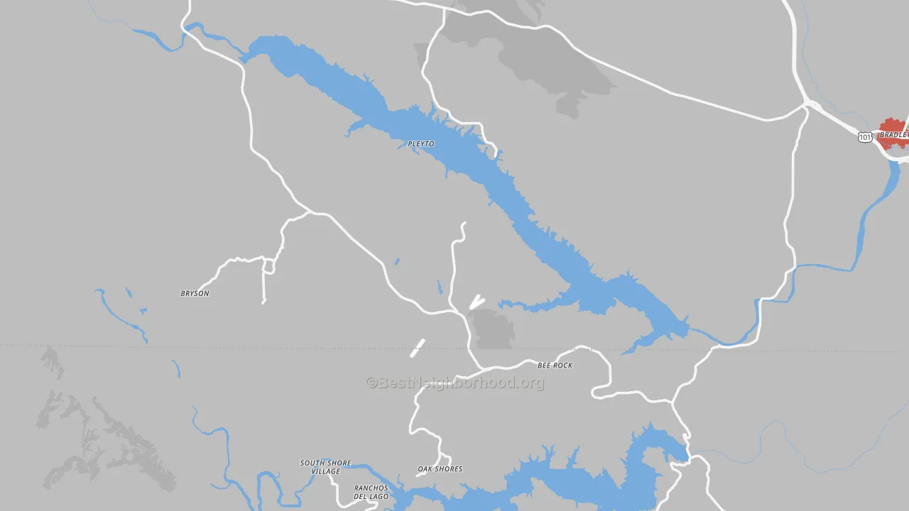 Transit Grade map of 93426, CA