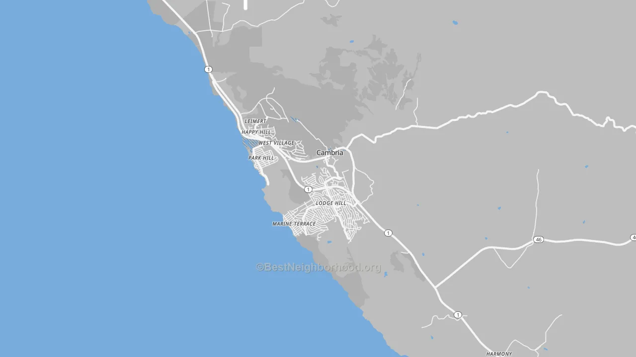 Transit Grade map of 93428, CA