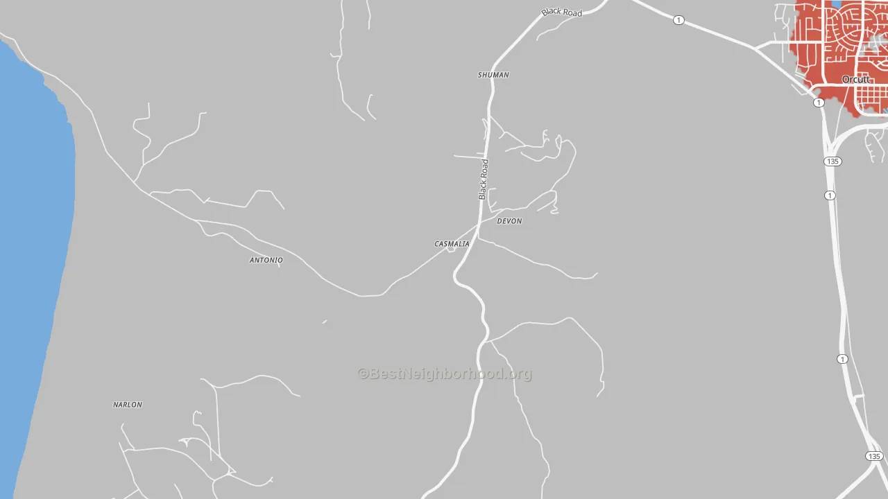 Transit Grade map of 93429, CA