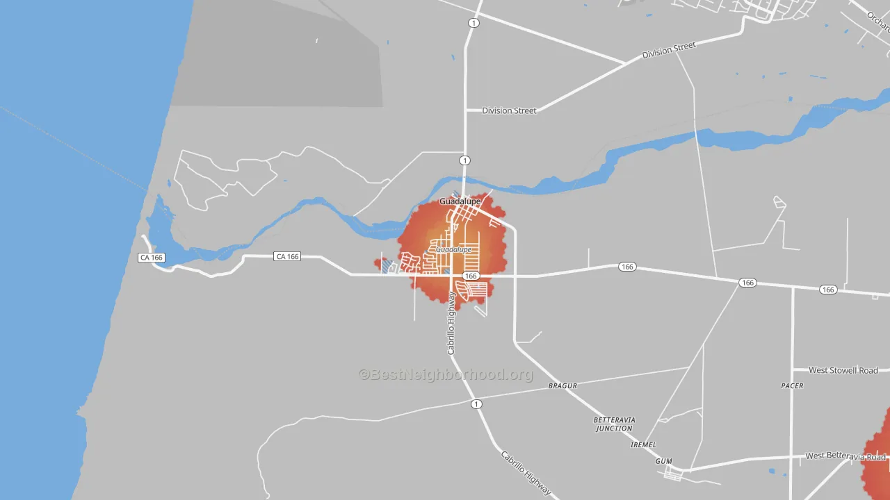 Transit Grade map of 93434, CA