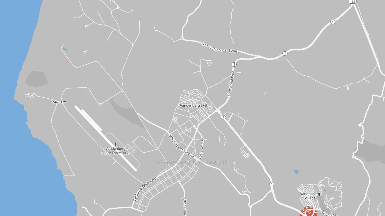 Transit Grade map of 93437, CA