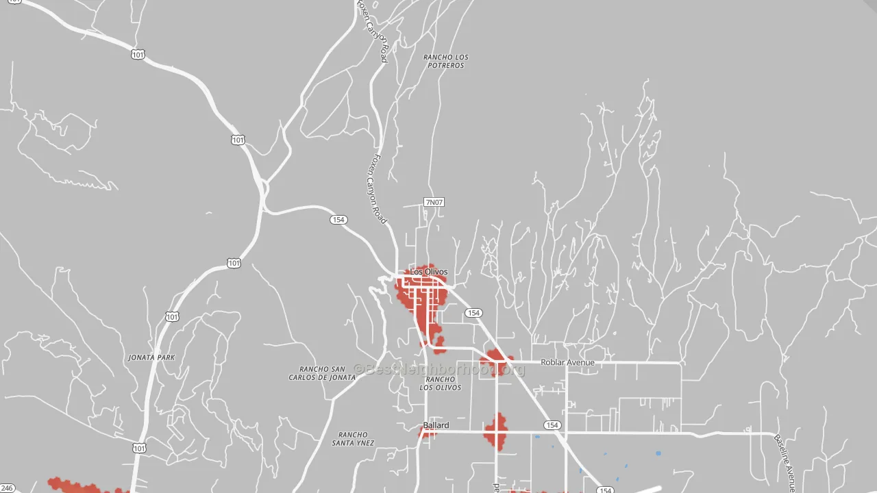 Transit Grade map of 93441, CA