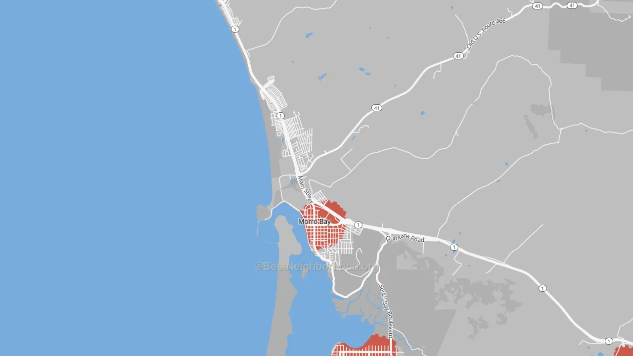 Transit Grade map of 93442, CA