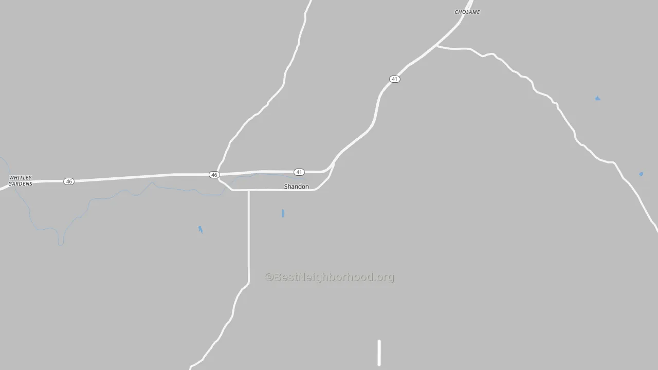 Transit Grade map of 93461, CA