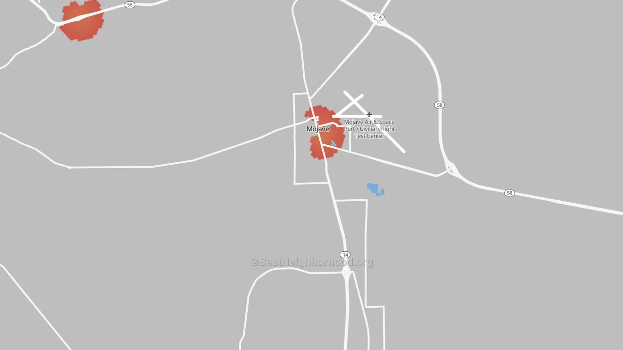 Transit Grade map of 93501, CA
