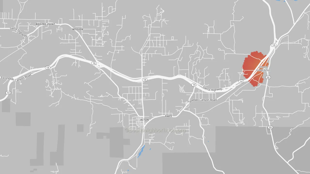 Transit Grade map of 93510, CA