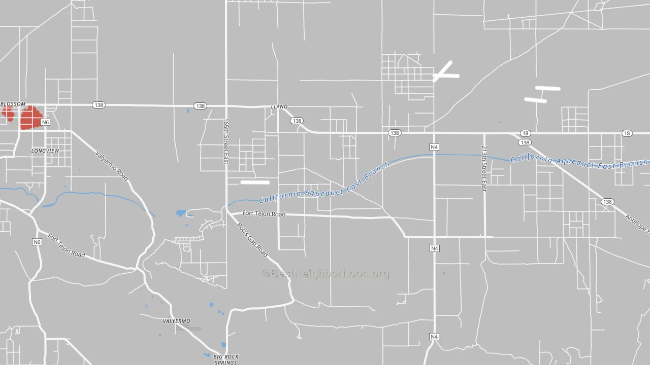 Transit Grade map of 93544, CA