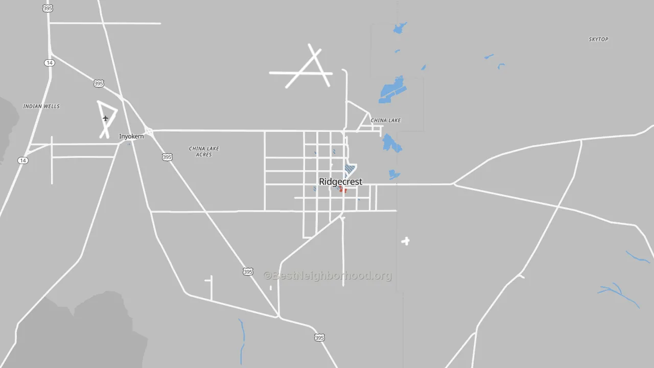 Transit Grade map of 93555, CA