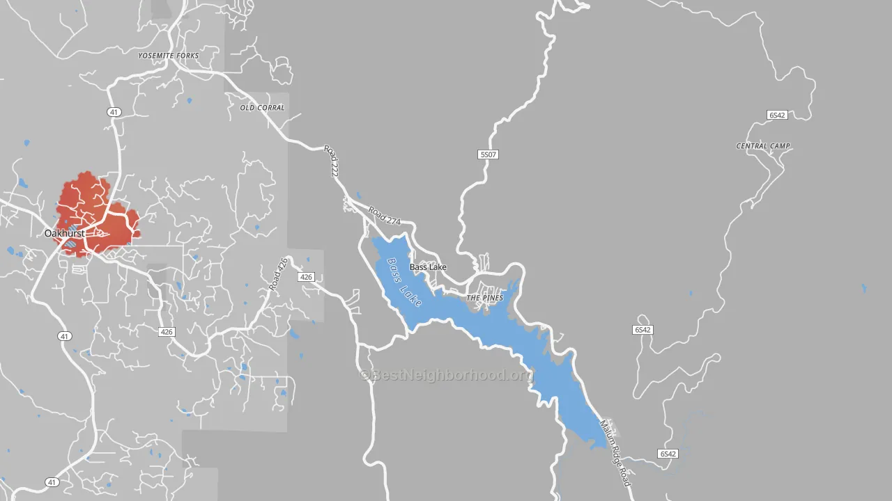 Transit Grade map of 93604, CA
