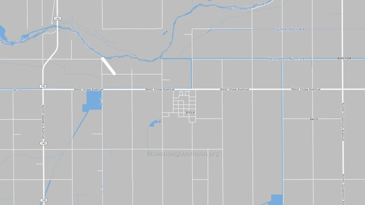Transit Grade map of 93606, CA