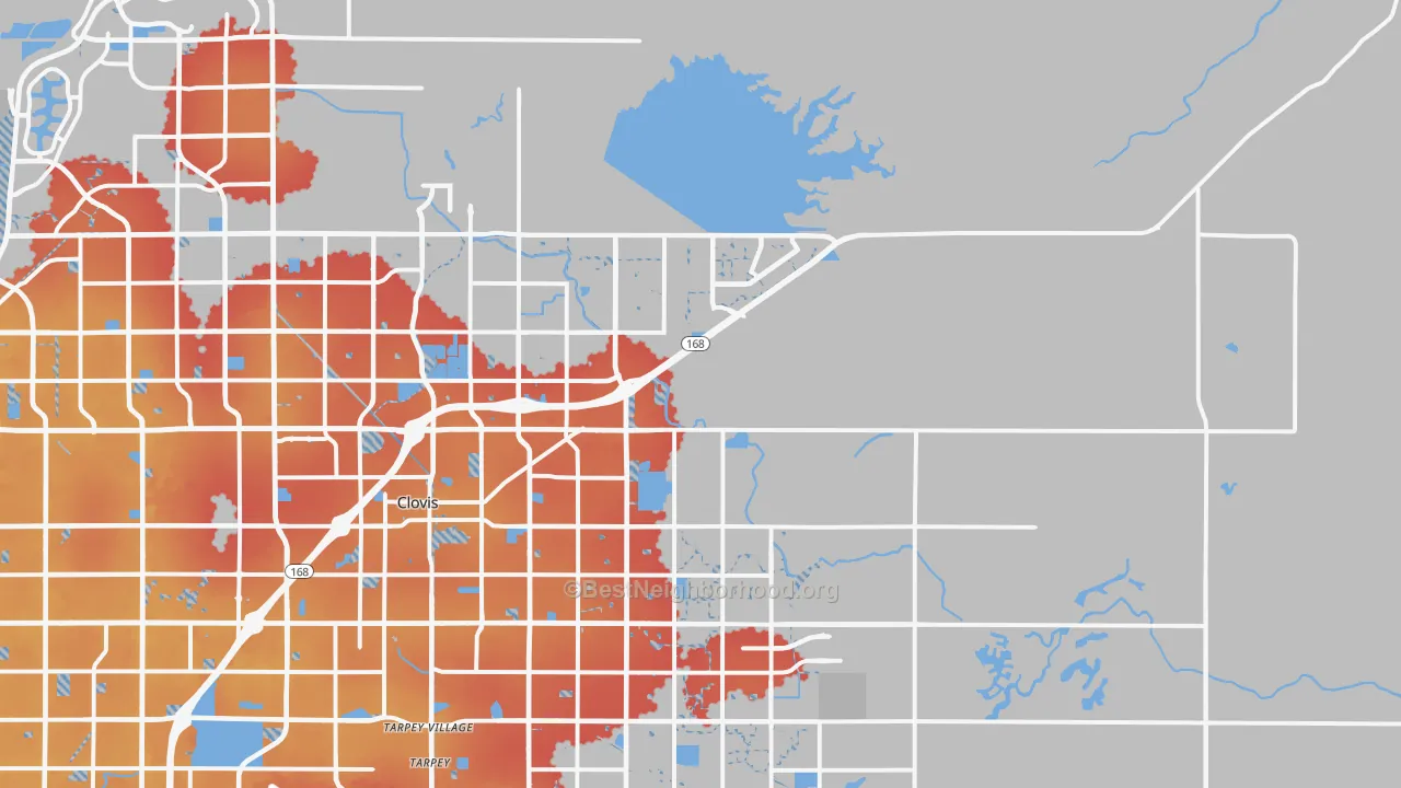 Transit Grade map of 93619, CA