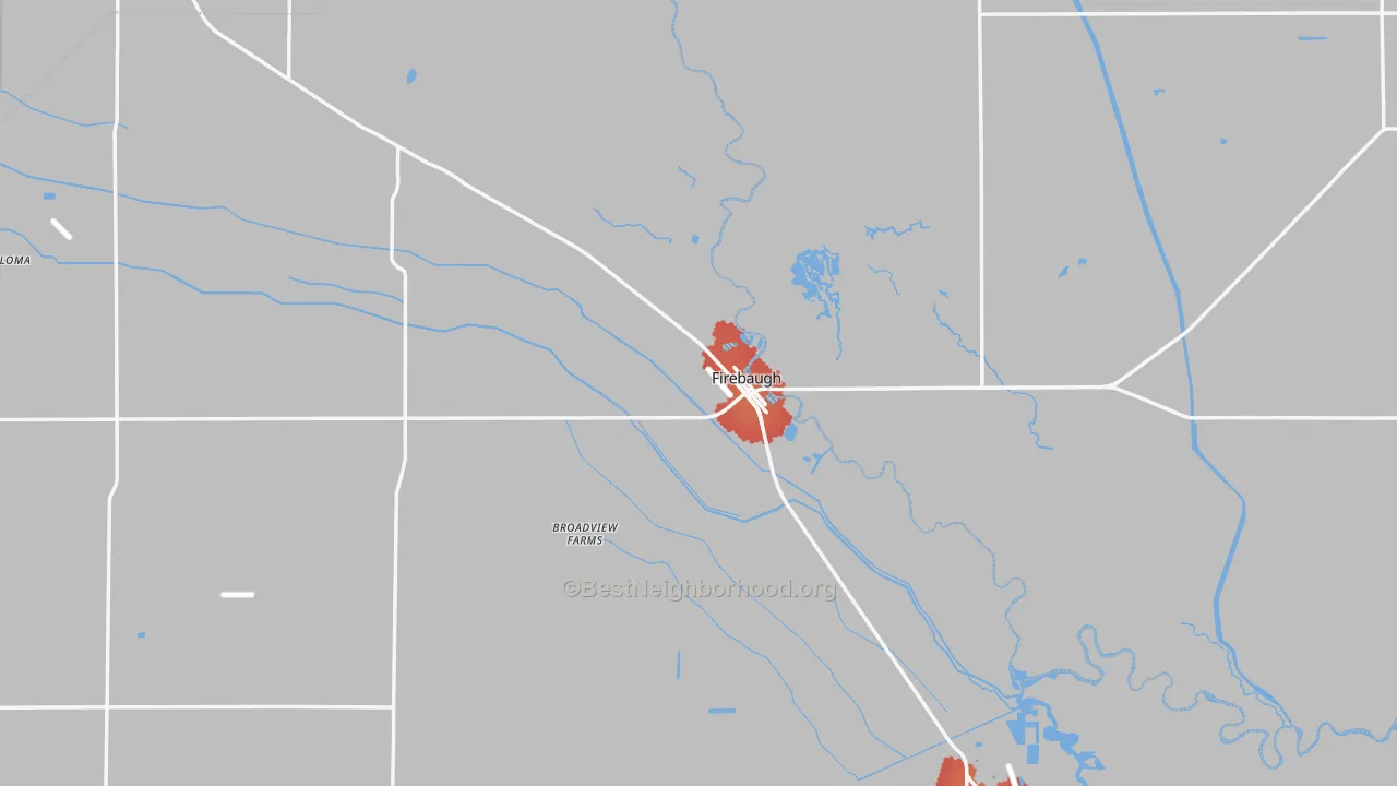 Transit Grade map of 93622, CA