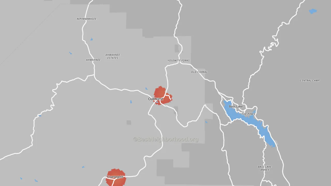 Transit Grade map of 93644, CA
