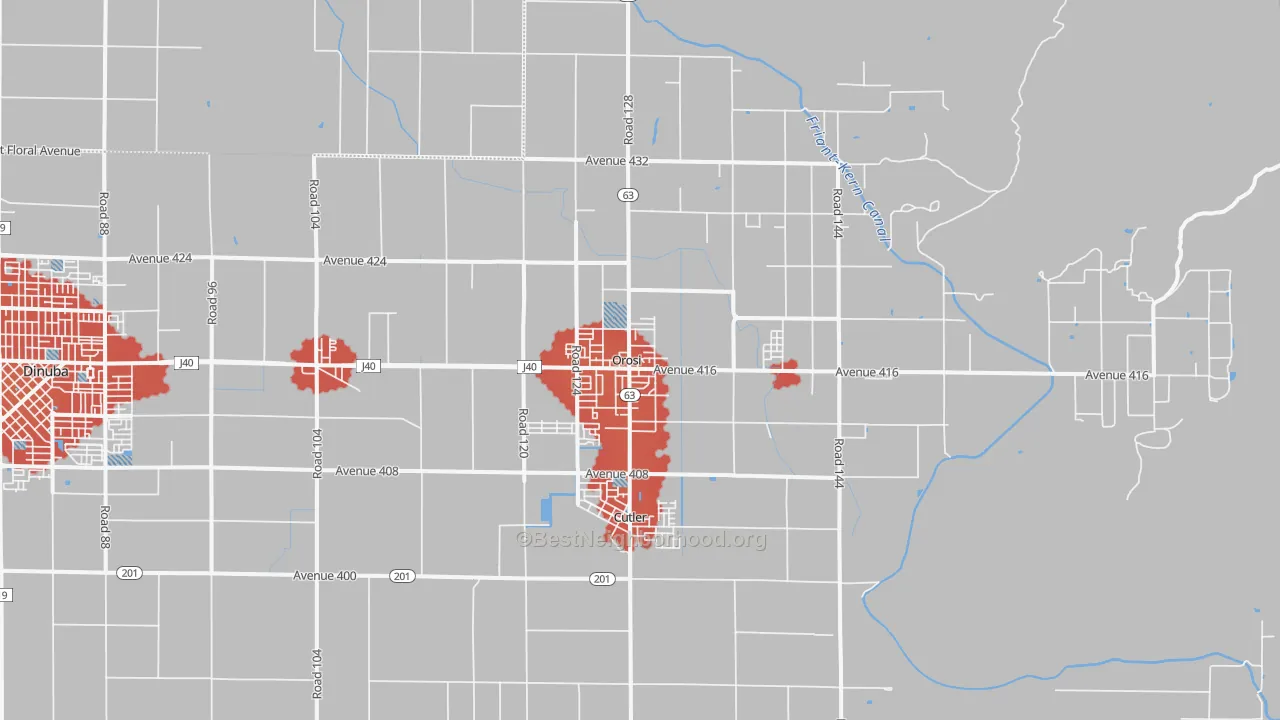 Transit Grade map of 93647, CA