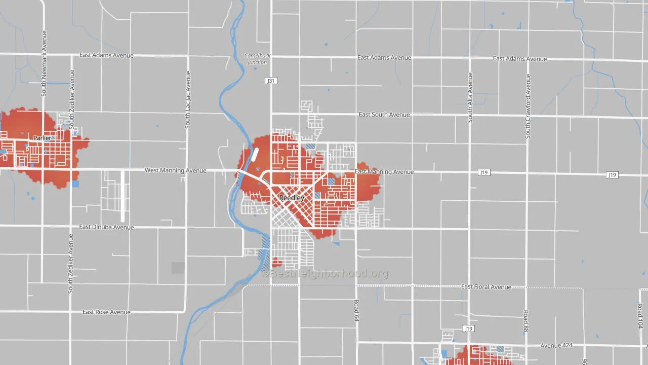Transit Grade map of 93654, CA