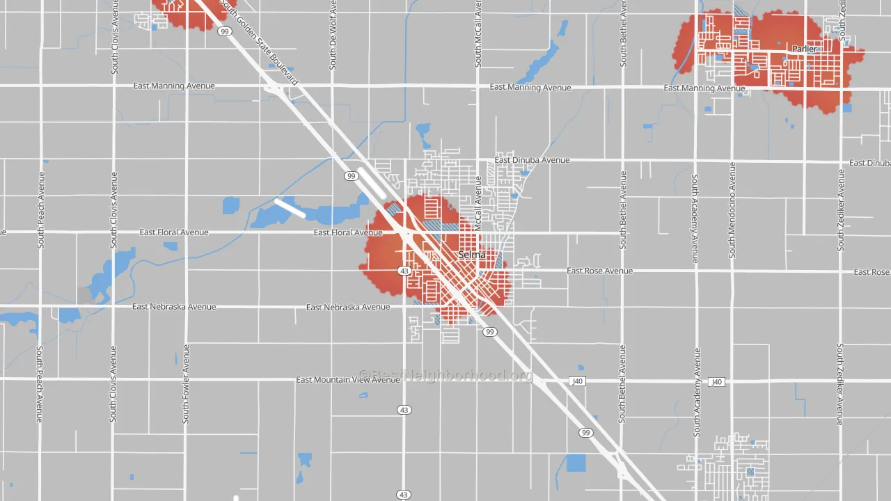 Transit Grade map of 93662, CA