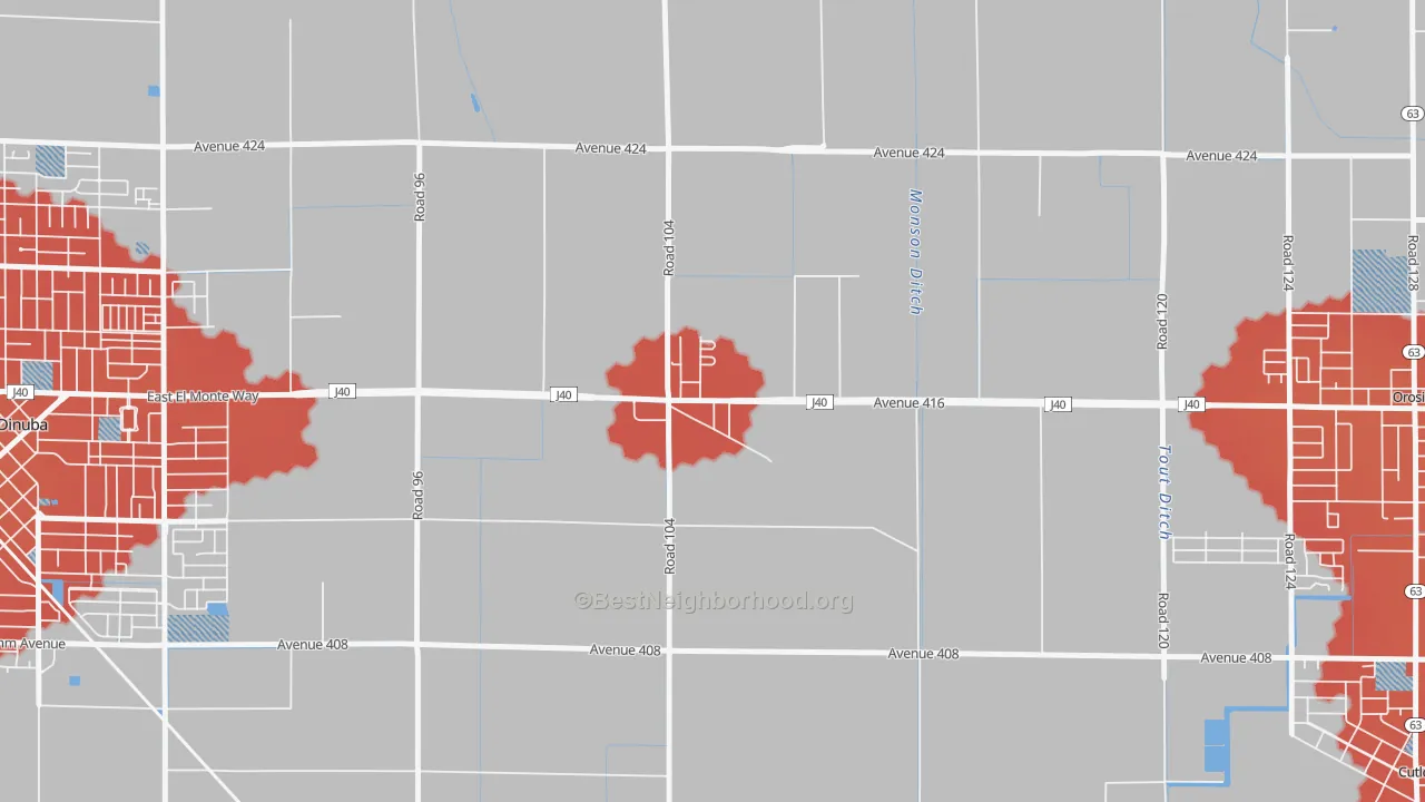 Transit Grade map of 93666, CA