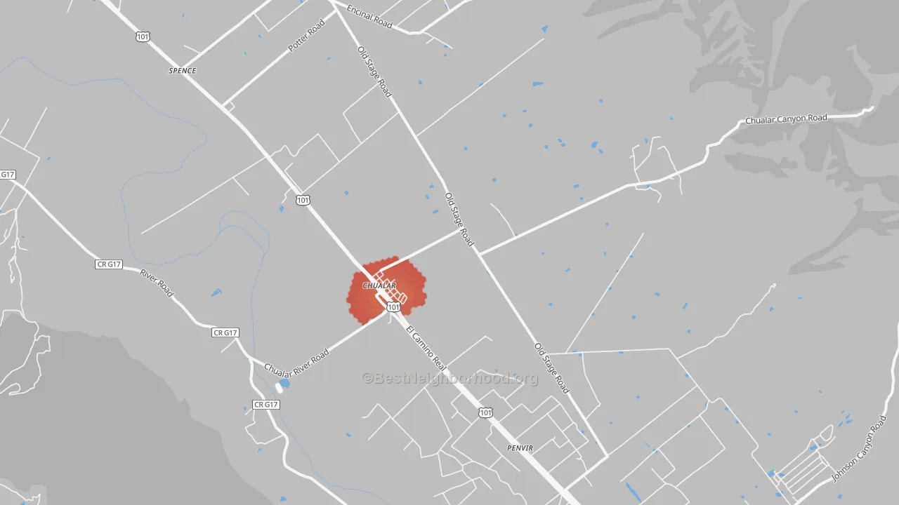 Transit Grade map of 93925, CA