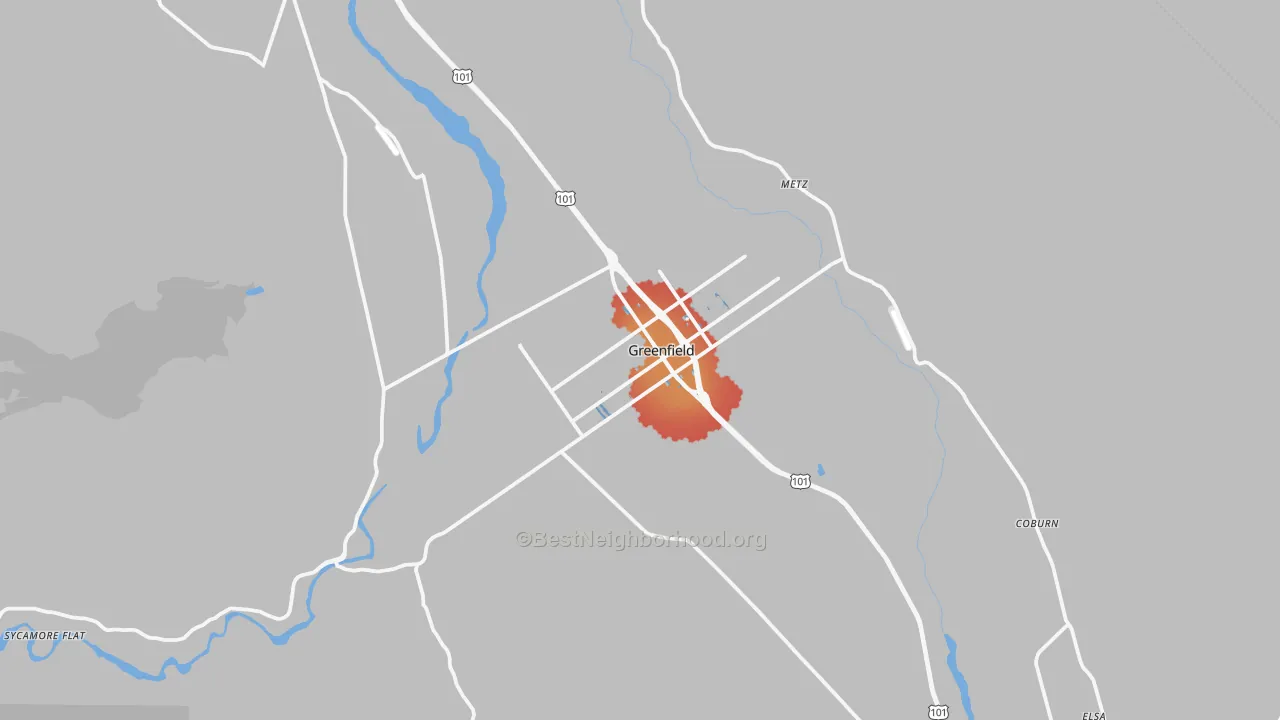 Transit Grade map of 93927, CA