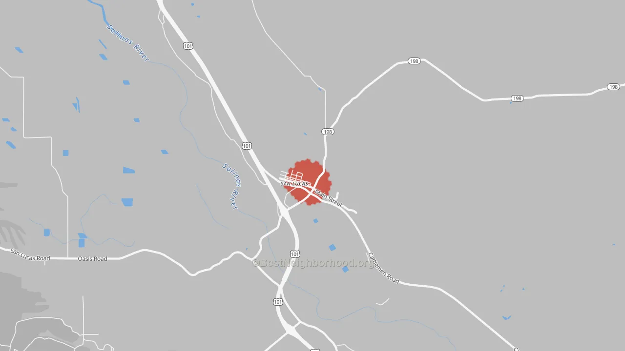 Transit Grade map of 93954, CA
