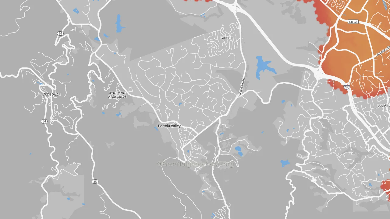 Transit Grade map of 94028, CA