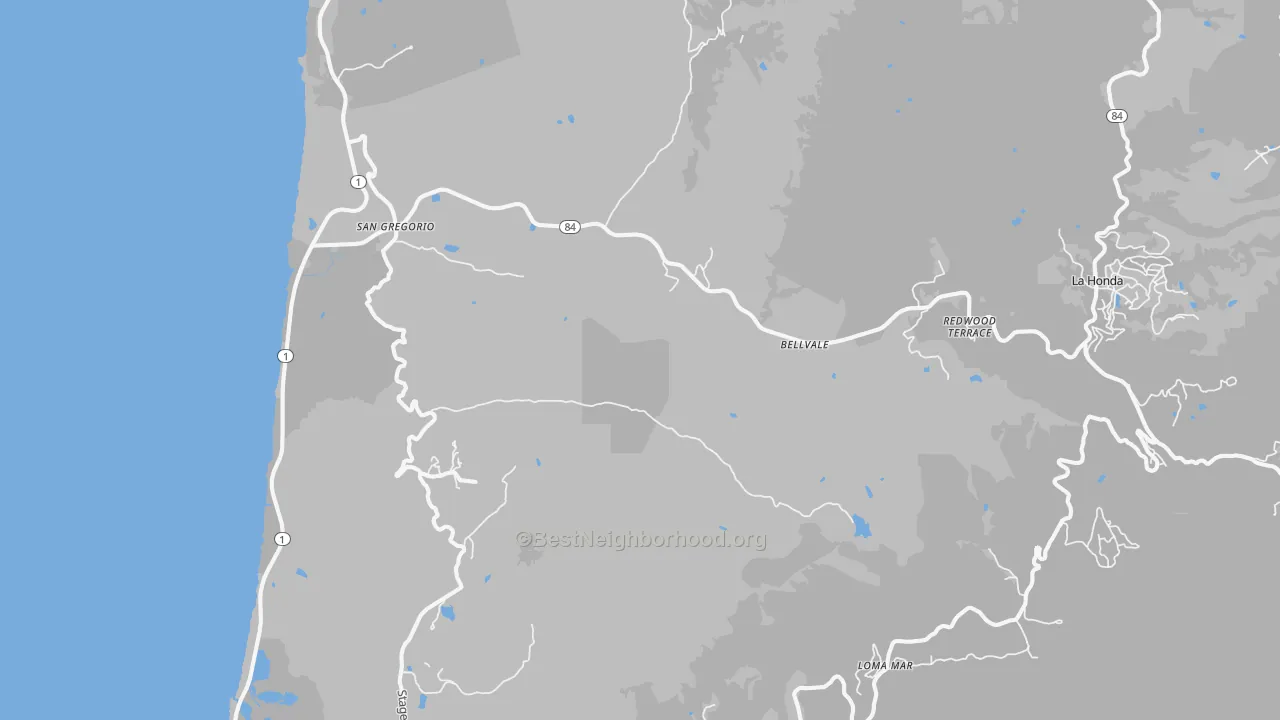 Transit Grade map of 94074, CA