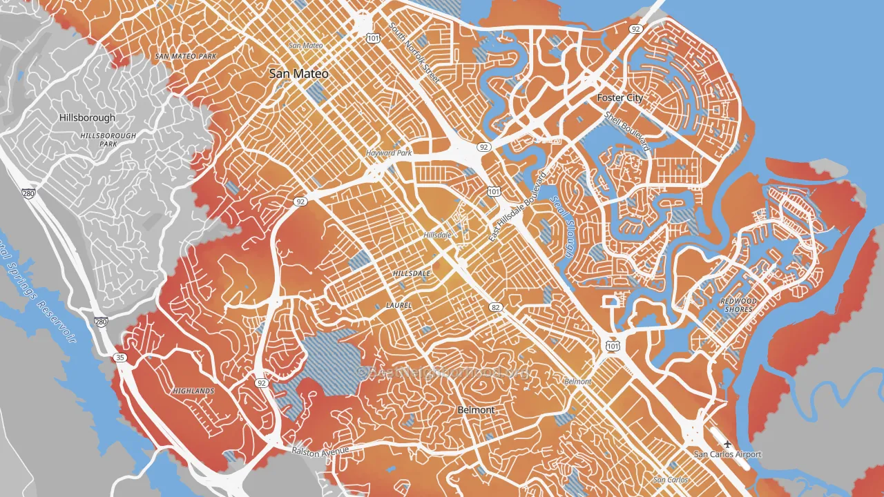 Transit Grade map of 94403, CA