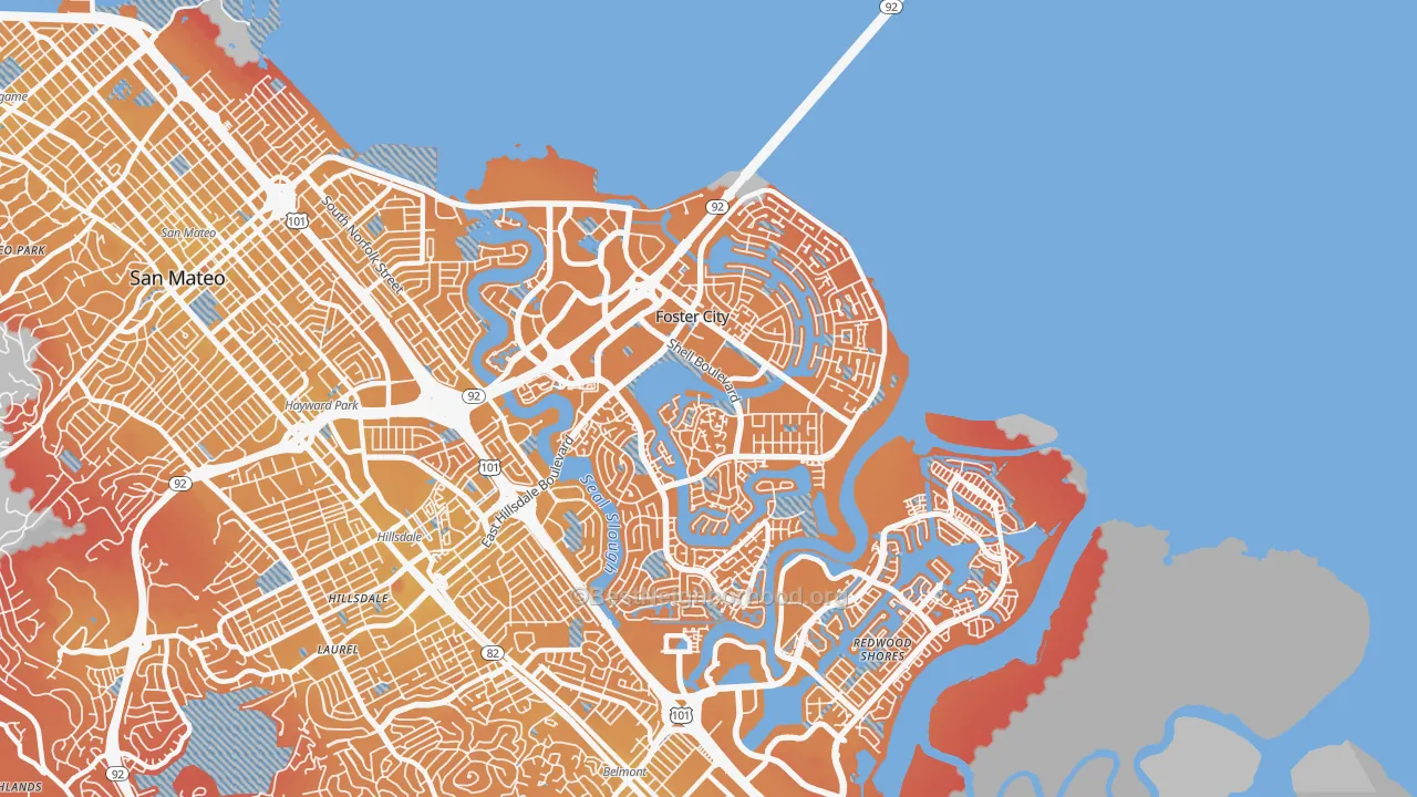 Transit Grade map of 94404, CA