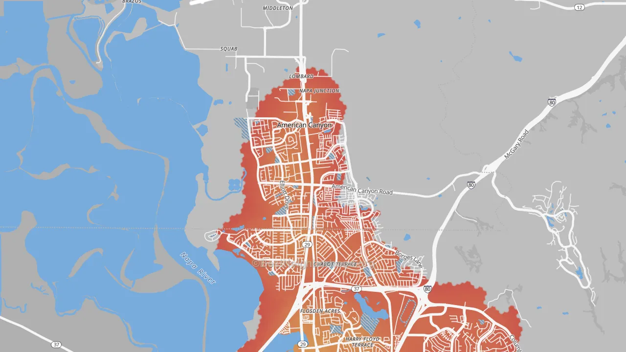 Transit Grade map of 94503, CA