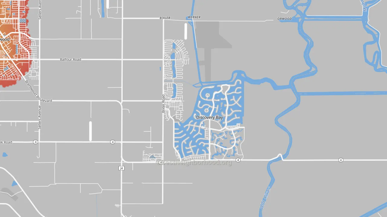 Transit Grade map of 94505, CA