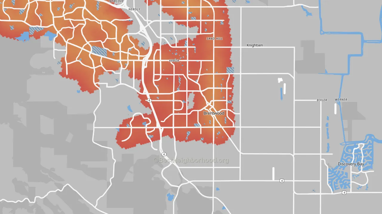 Transit Grade map of 94513, CA