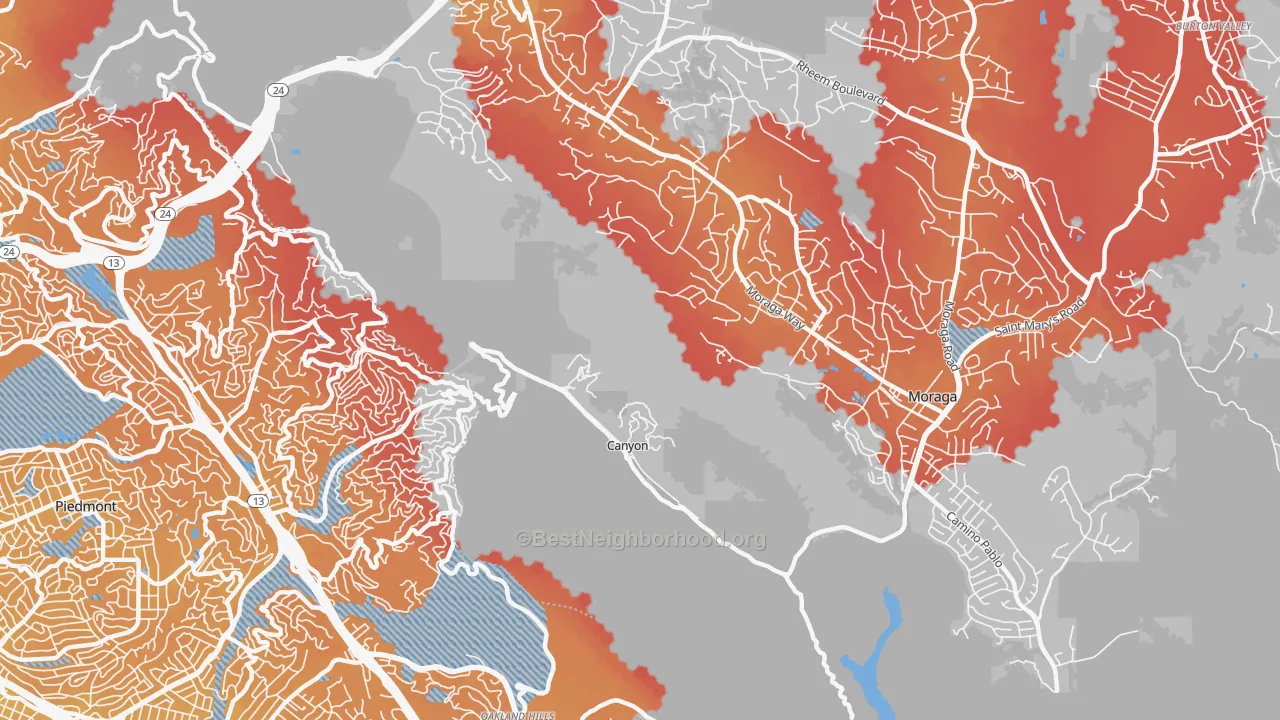 Transit Grade map of 94516, CA