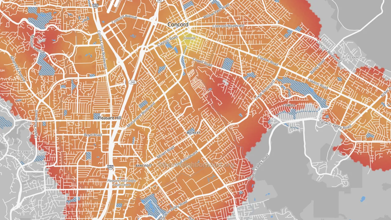 Transit Grade map of 94518, CA