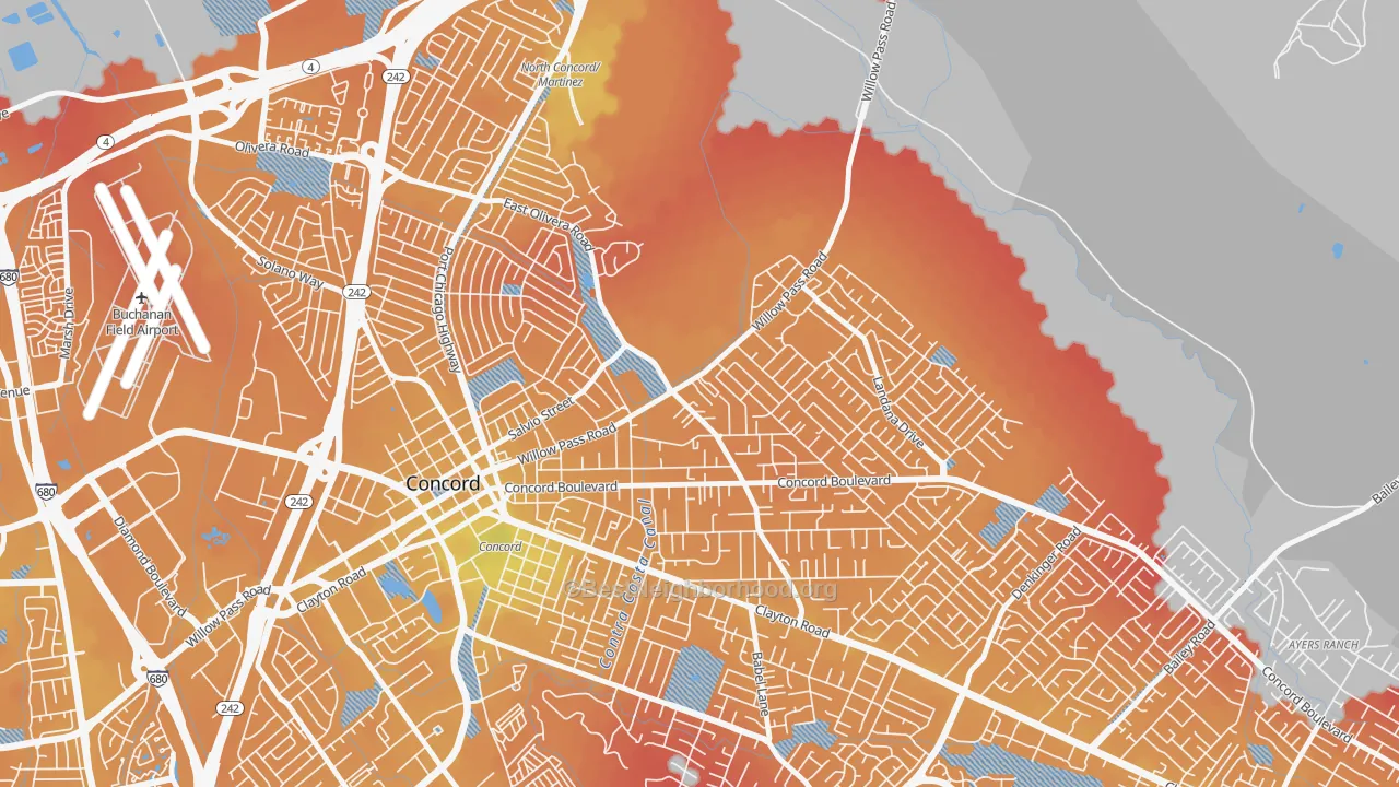 Transit Grade map of 94519, CA