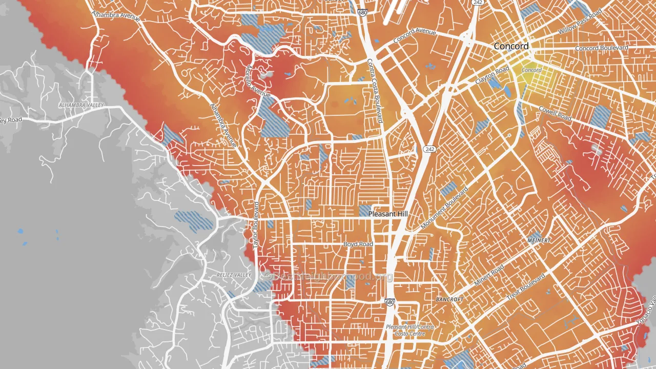 Transit Grade map of 94523, CA