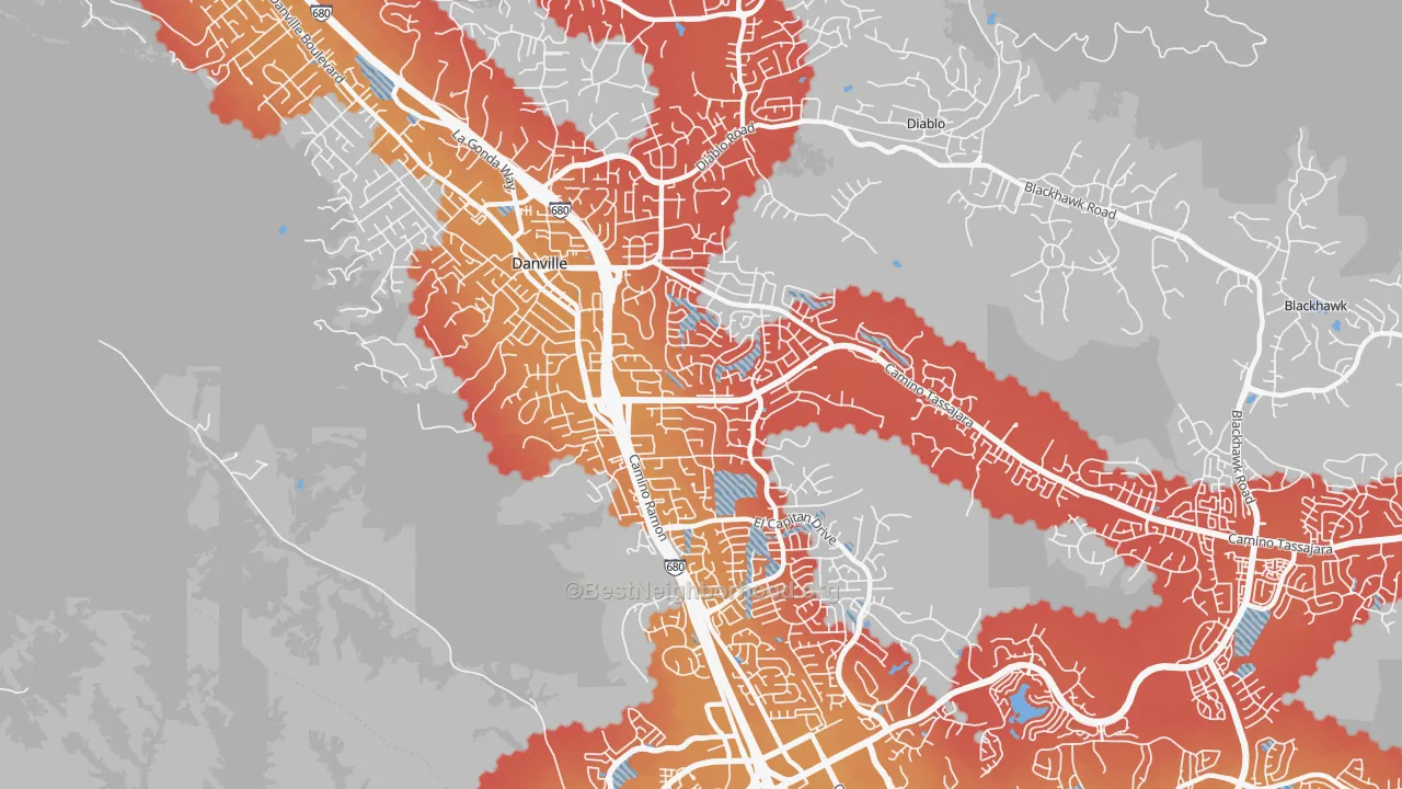 Transit Grade map of 94526, CA