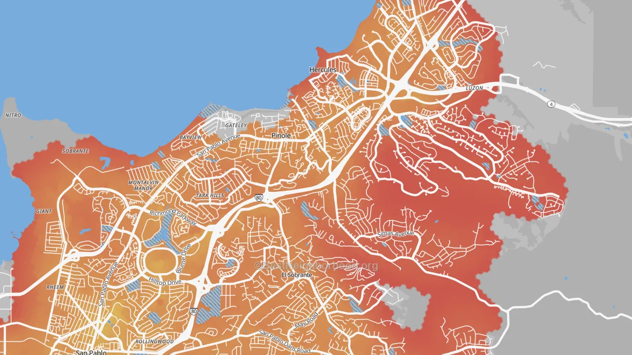 Transit Grade map of 94564, CA