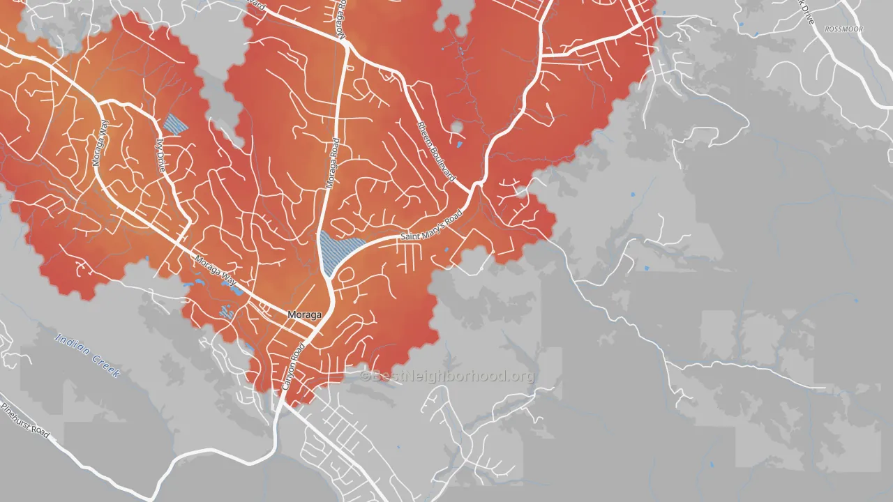 Transit Grade map of 94575, CA