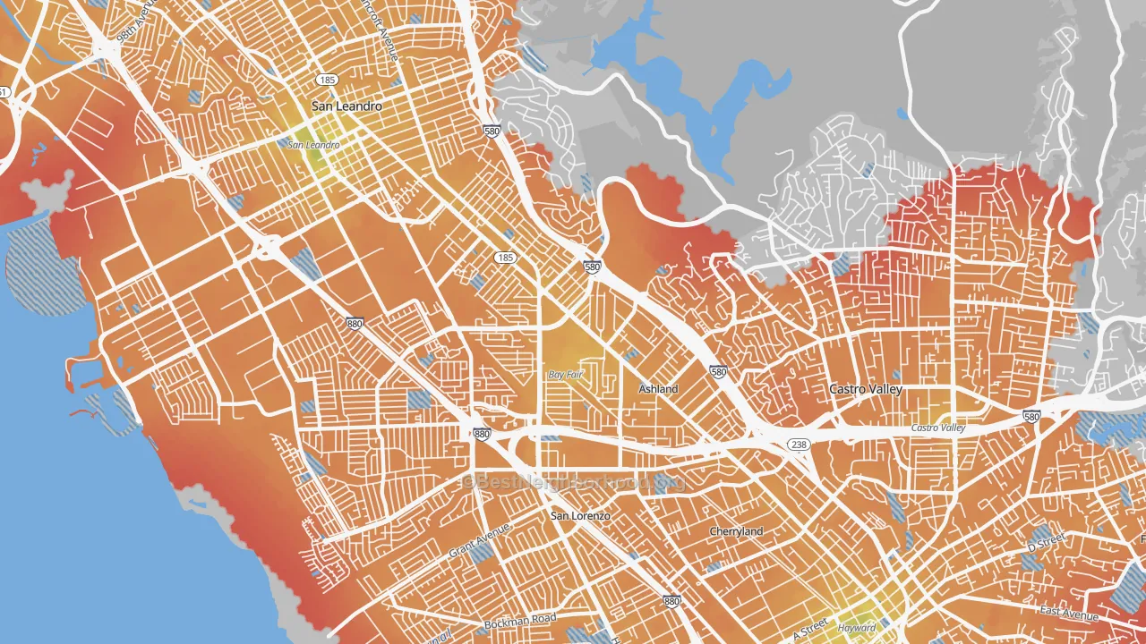Transit Grade map of 94578, CA