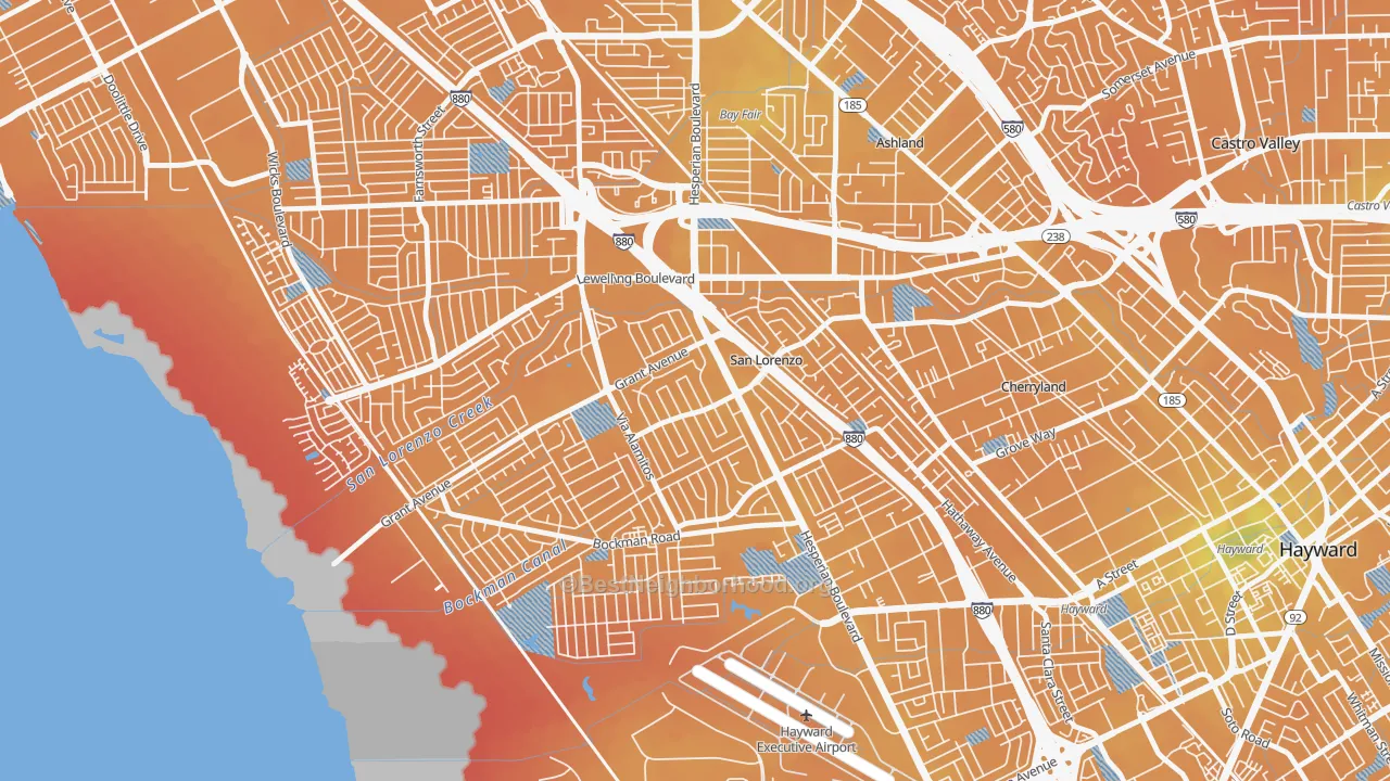 Transit Grade map of 94580, CA
