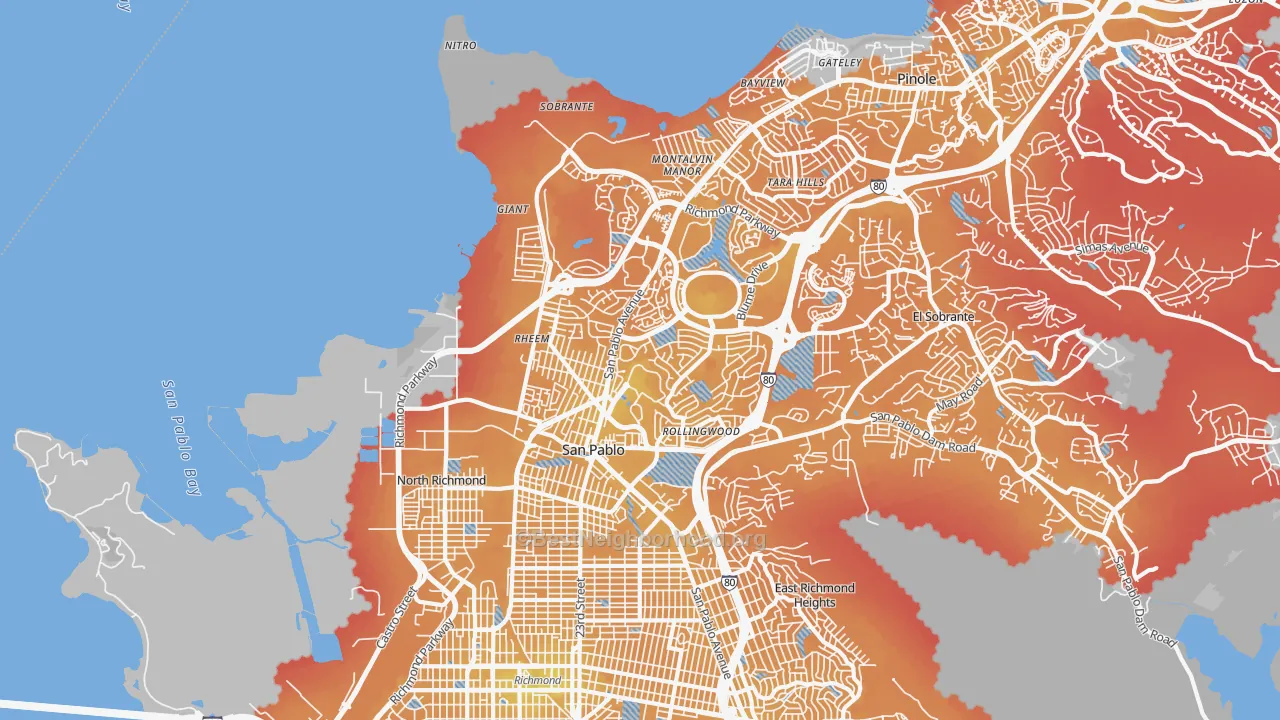 Transit Grade map of 94806, CA