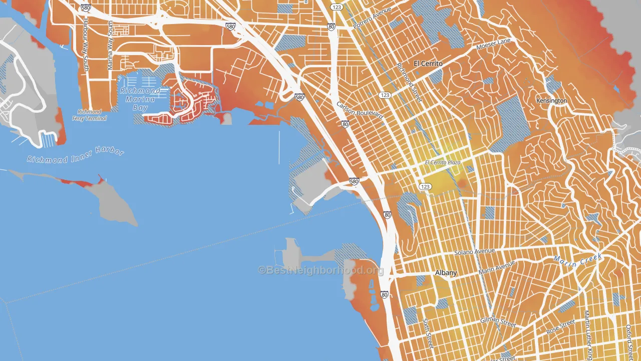 Transit Grade map of 94850, CA