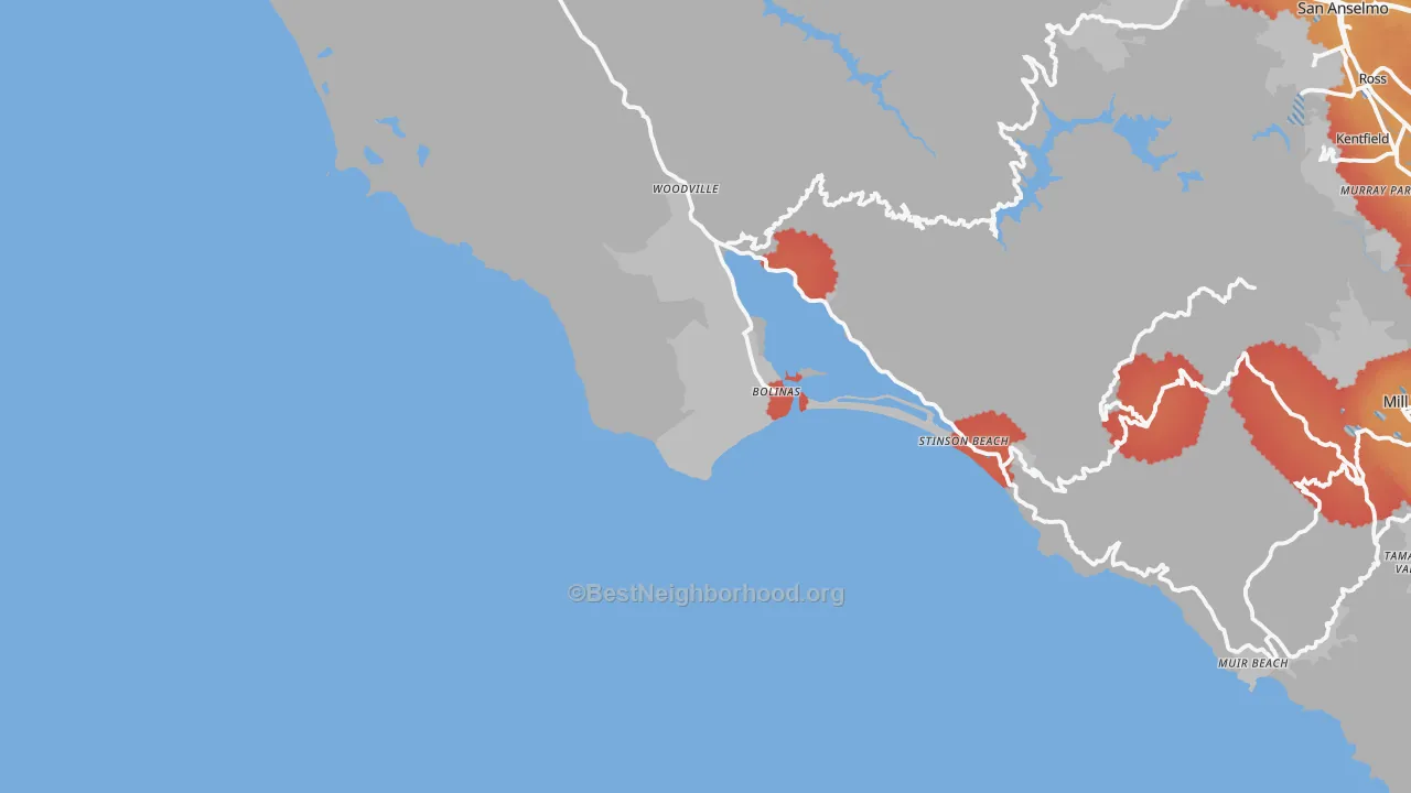 Transit Grade map of 94924, CA