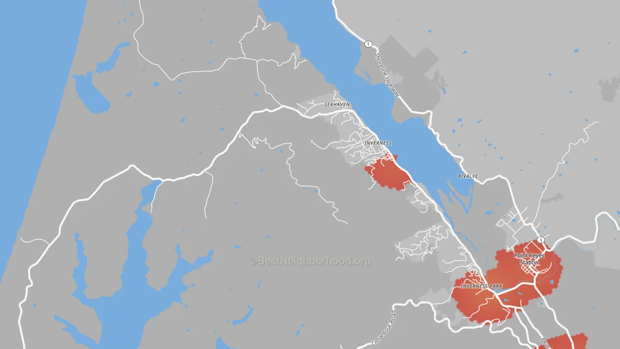 Transit Grade map of 94937, CA