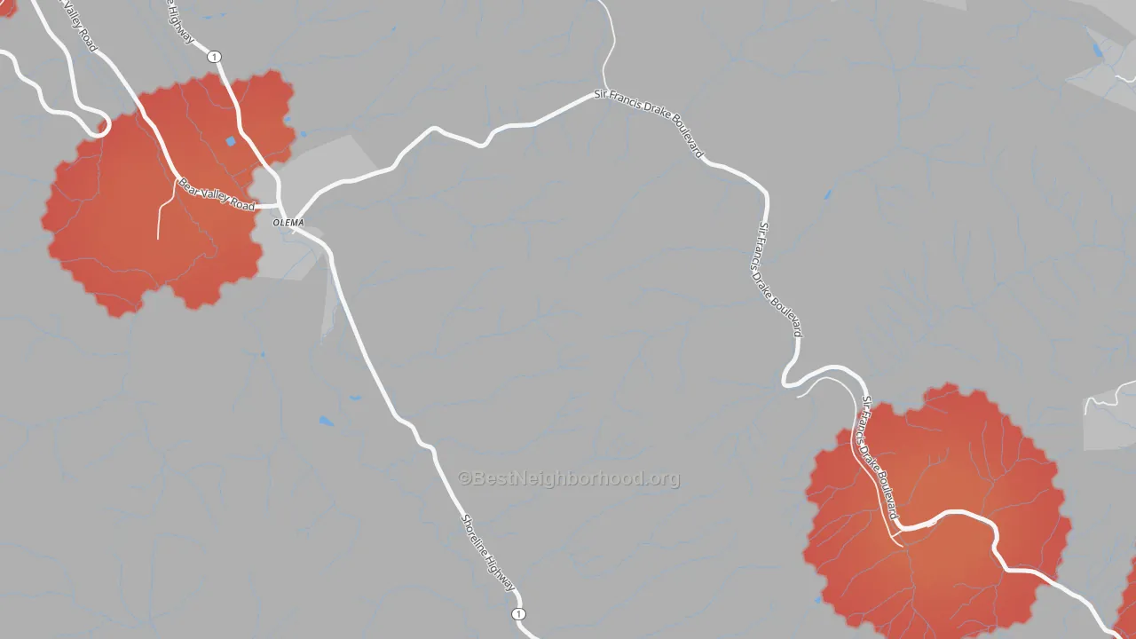 Transit Grade map of 94950, CA